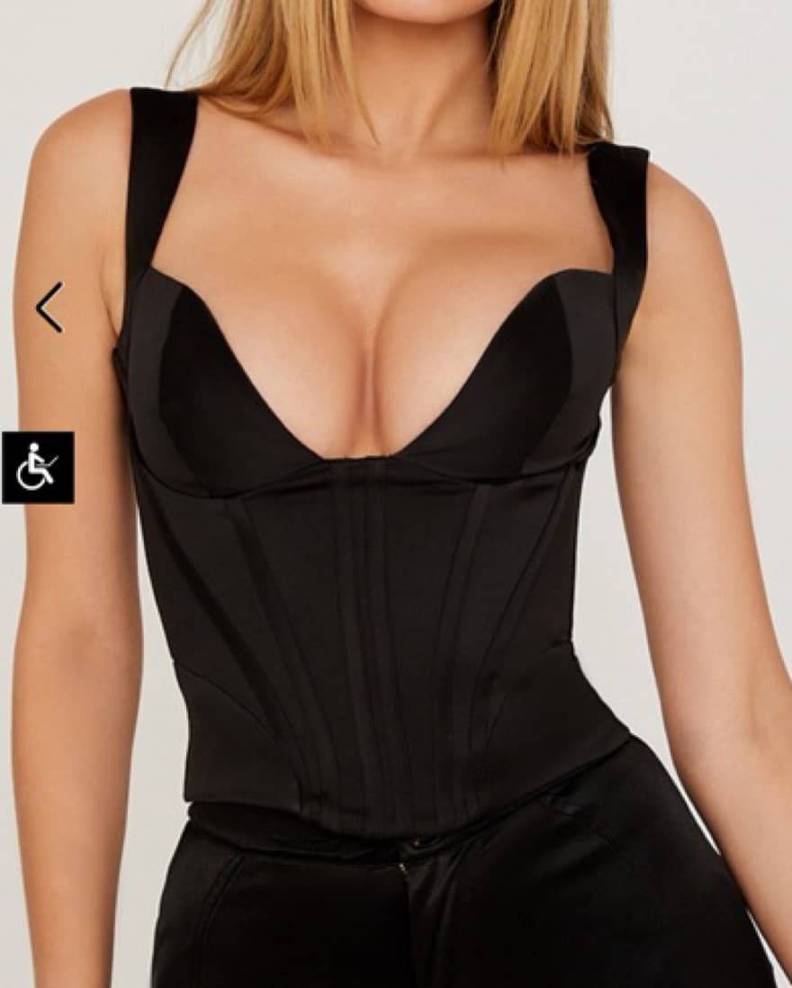 House Of CB Black Corset Top - Image 2