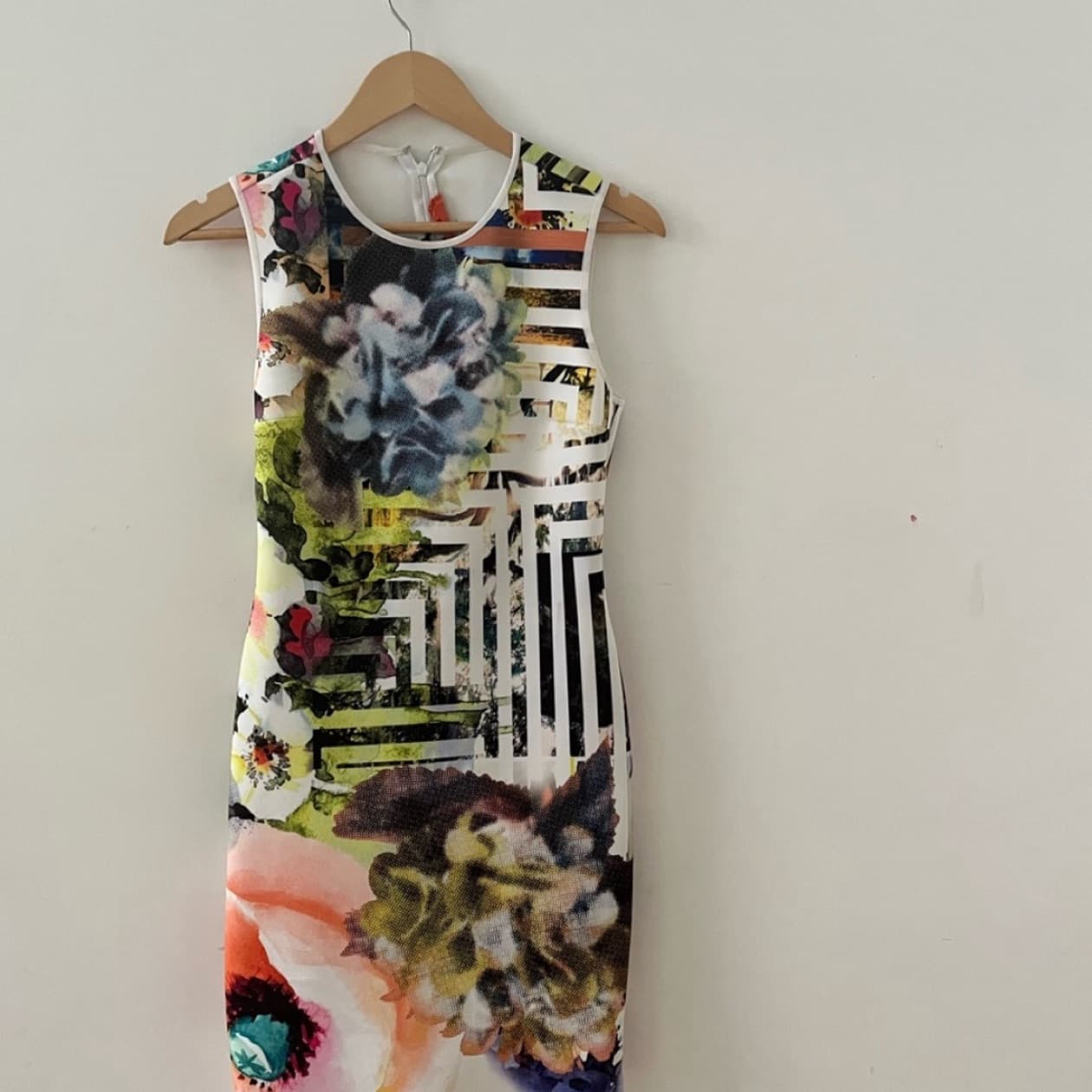 Clover Canyon Floral Maze Neoprene Dress - Image 1