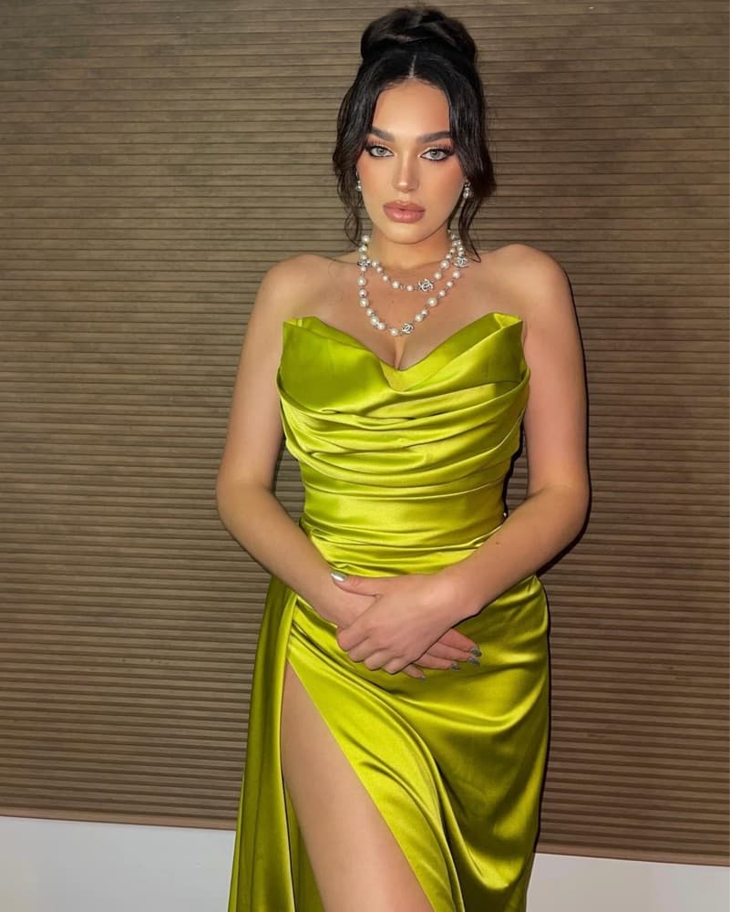 Captivating Corset Satin Gown - Image 4