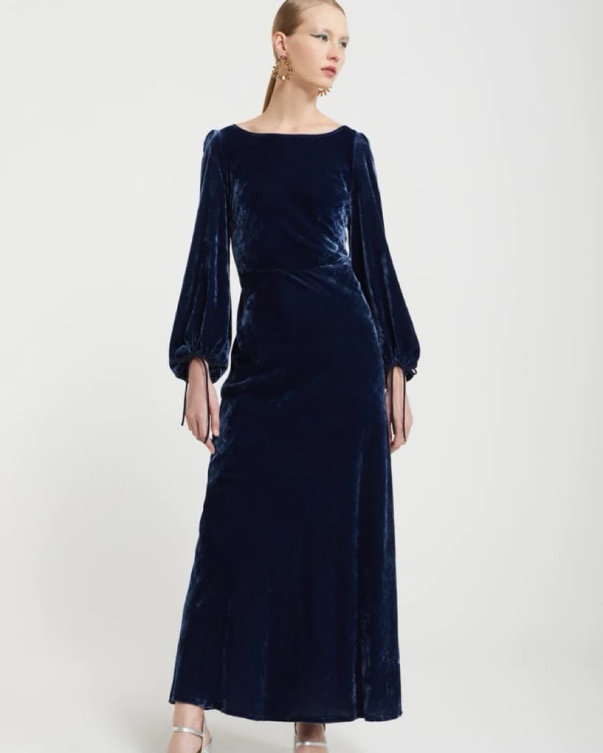 Blue Velvet Gown - Image 2