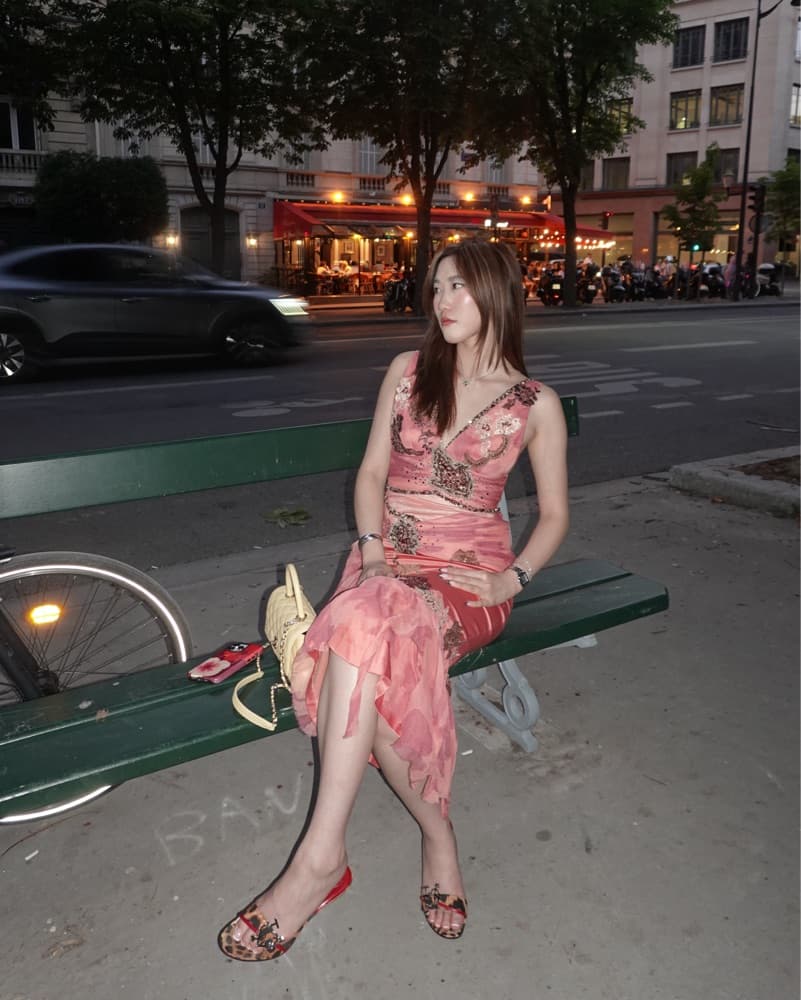 mandalay sequin pink tulle dress - Image 2