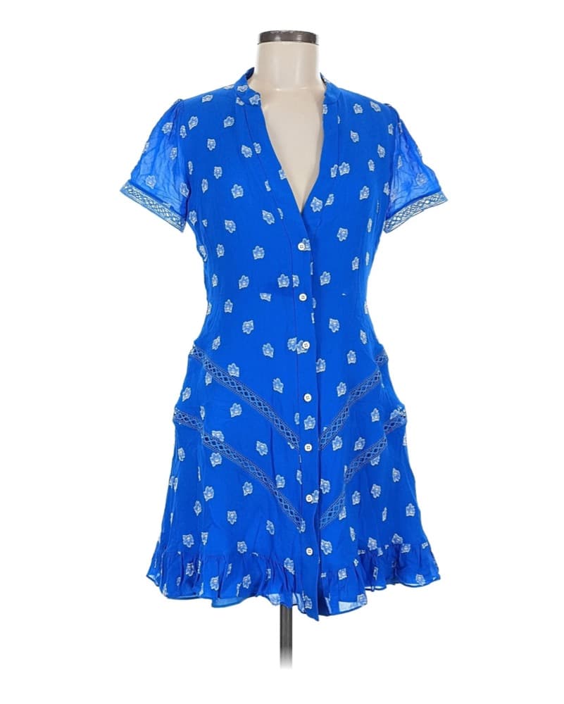 Shoshanna Vibrant Blue Floral Dress - Image 1