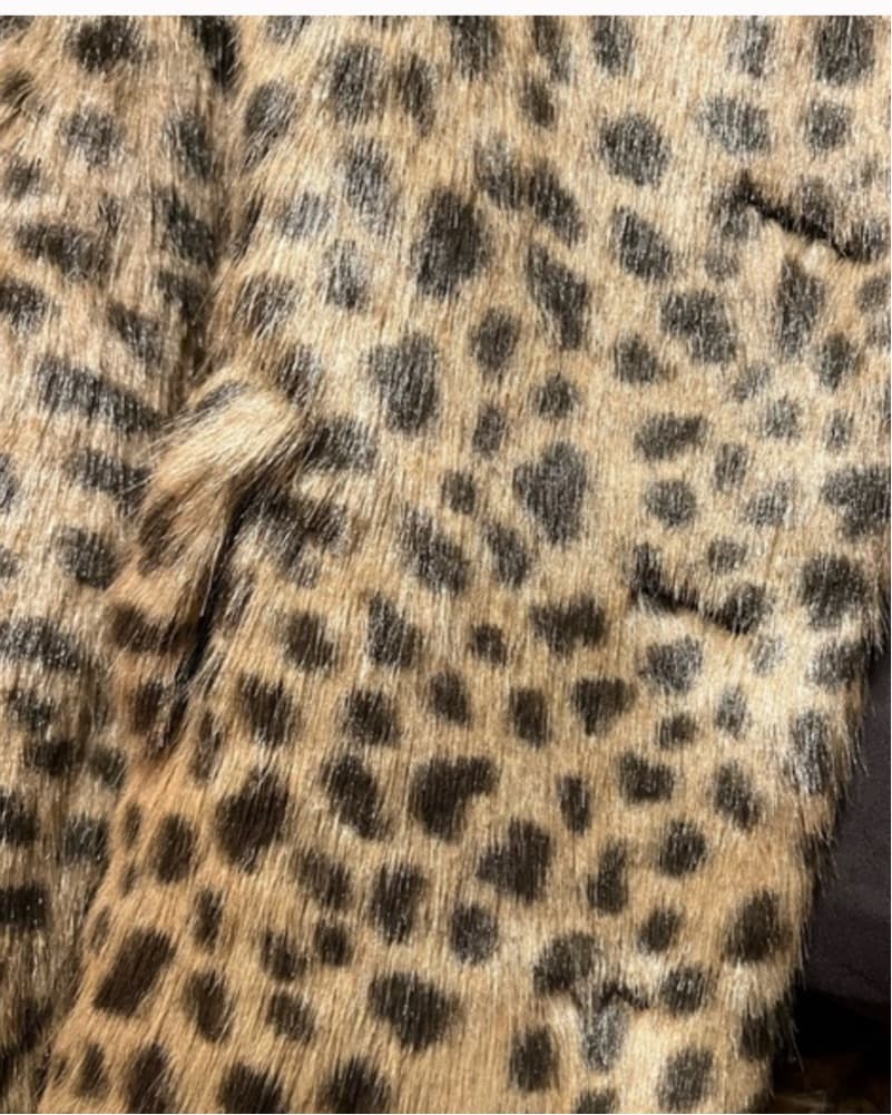 Vintage Pony Hair Leopard Blazer Top - Image 4