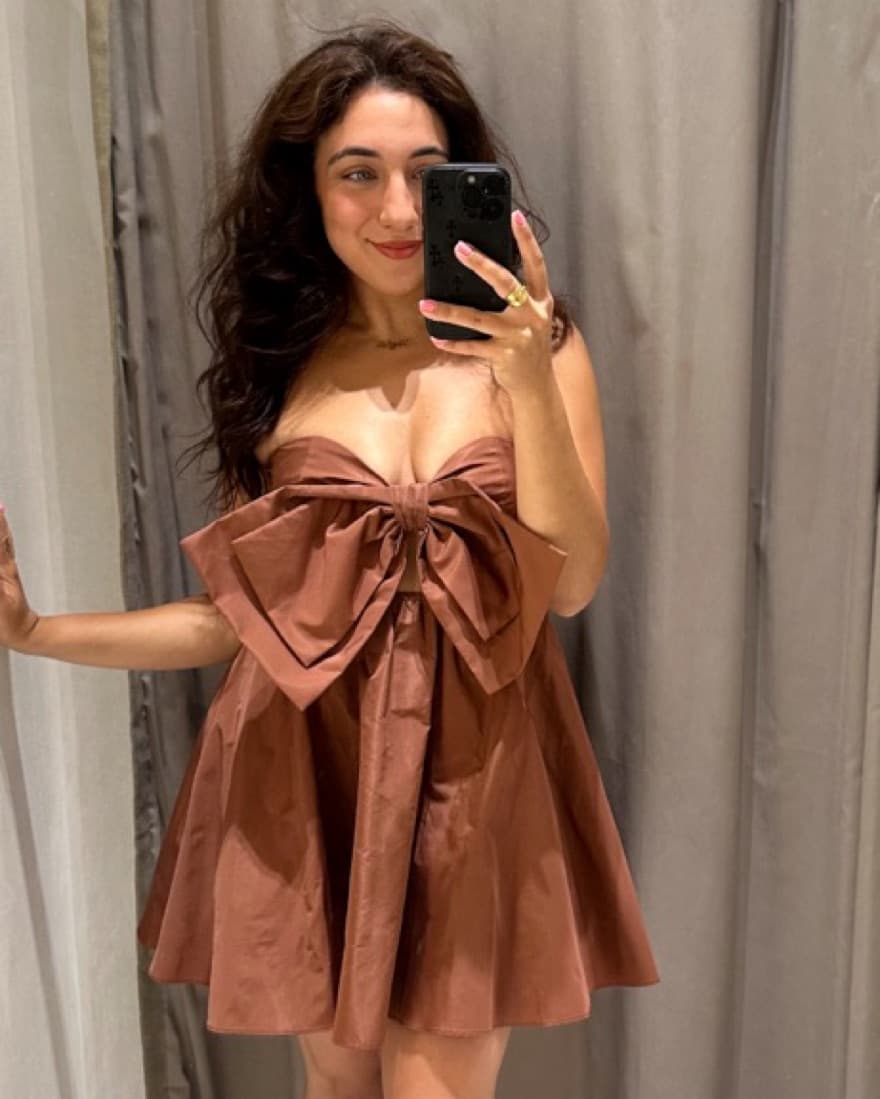 Tan Mini Dress - Image 1