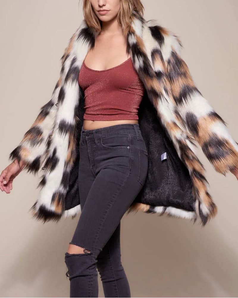 Stylish Faux Fur Coat - Image 2