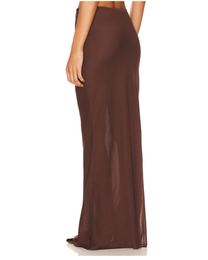 LIONESS Endless Maxi Skirt (Brown Sheer) - Image 3