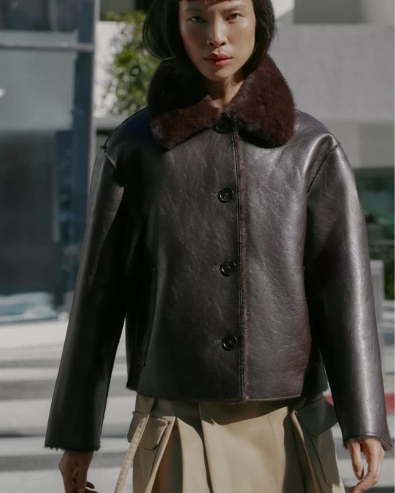 Brown Reversible Leather/Fur Jacket - Image 4