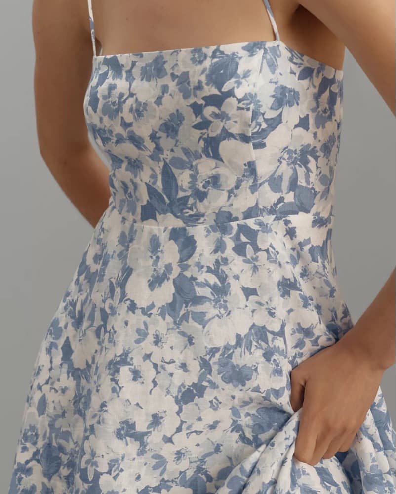 Reformation Monette Linen Midi Dress - Image 3