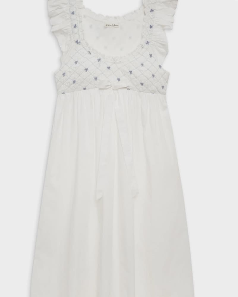 Birdie Bow Smocked Midi Slip Dress - Image 3