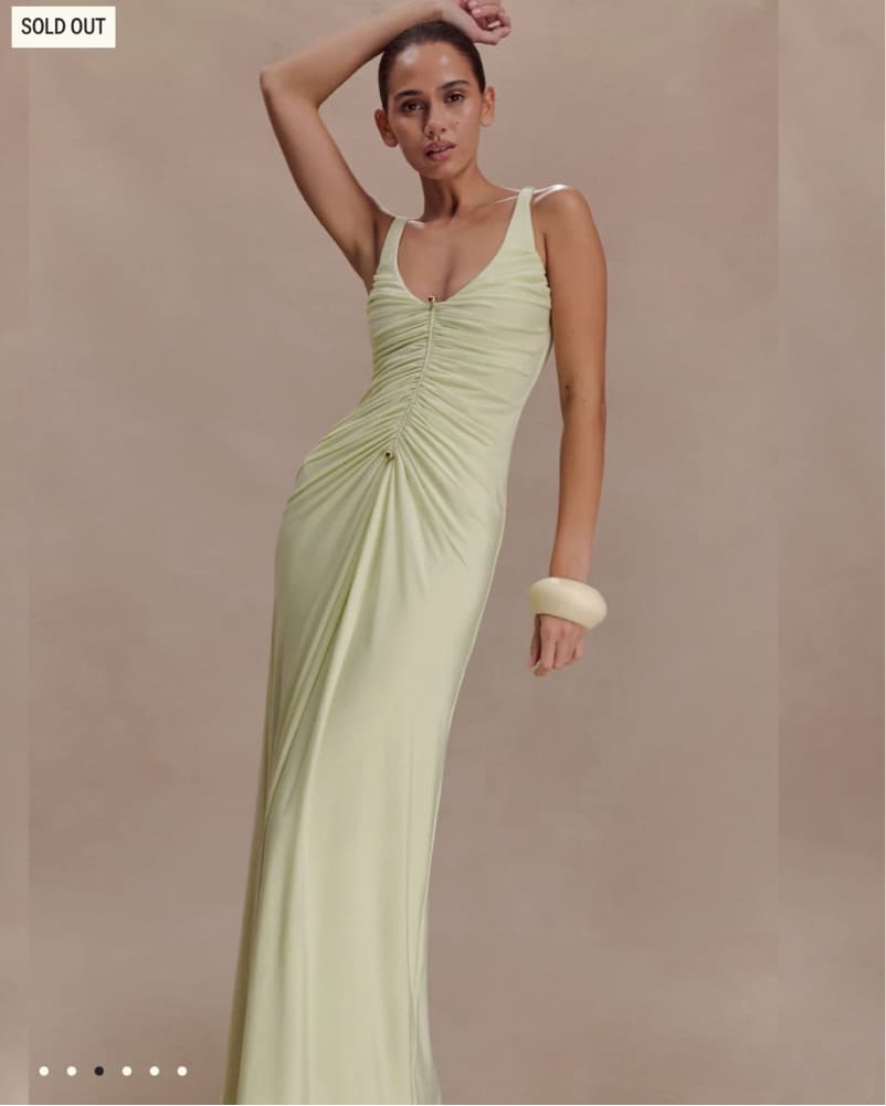 Perrie Slinky Ruched Maxi Dress - Image 3