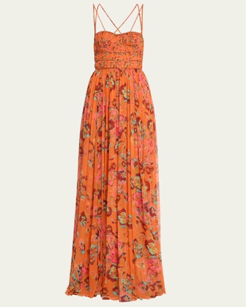 Vibrant Floral Maxi Dress - Image 1