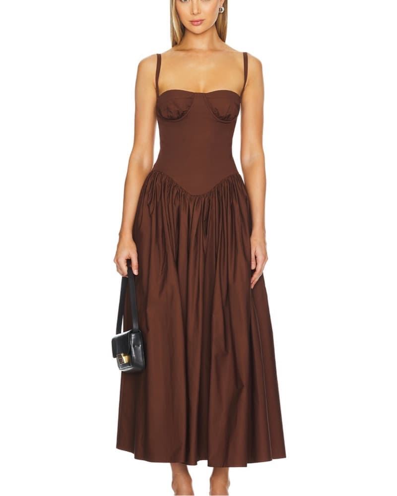 Revolve Brown Dress - Image 1