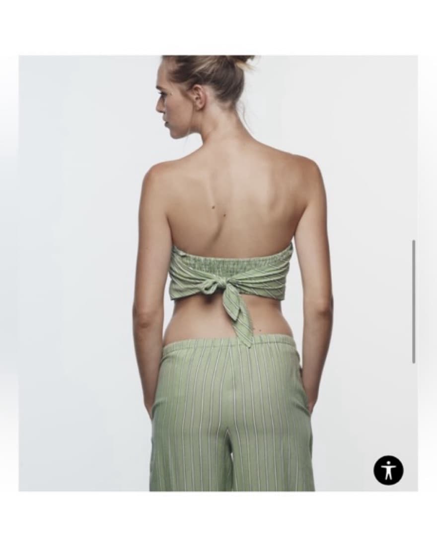 Zara Linen Bandana Top And Pants Set - Image 3