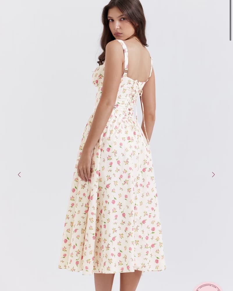 House Of Cb Tatiana White Floral Midi - Image 6