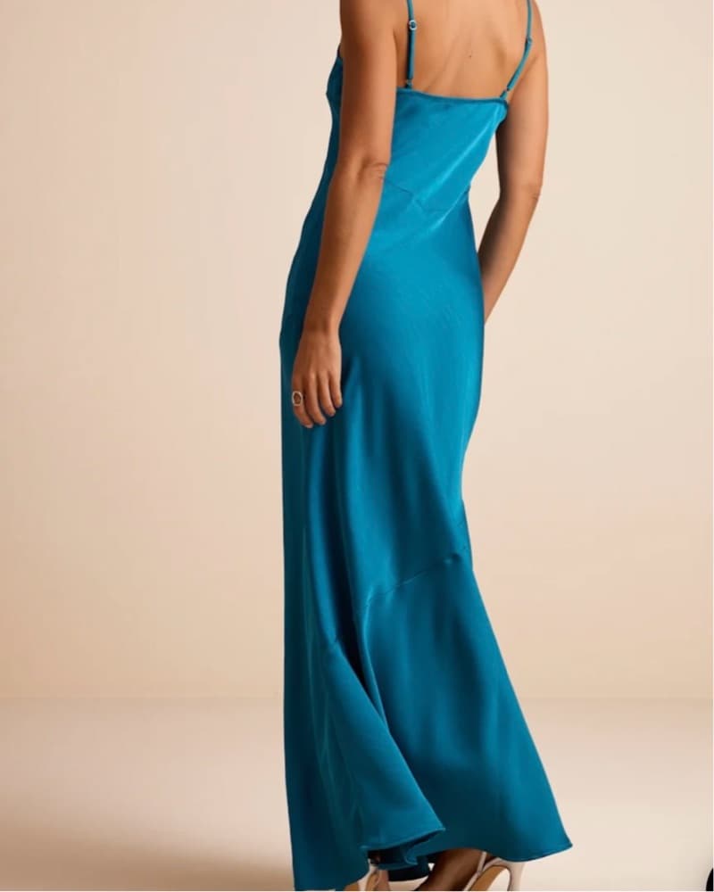 Turquoise Slip Gown - Image 2