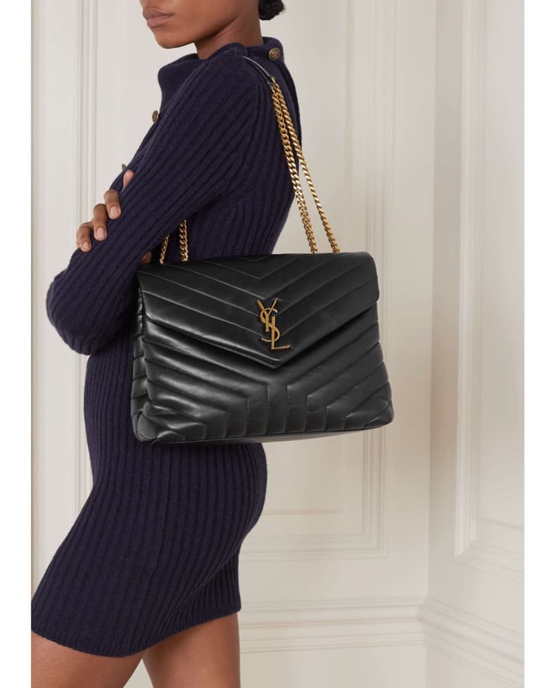 Luxurious Quilted YSL Shoulder Bag - Image 4