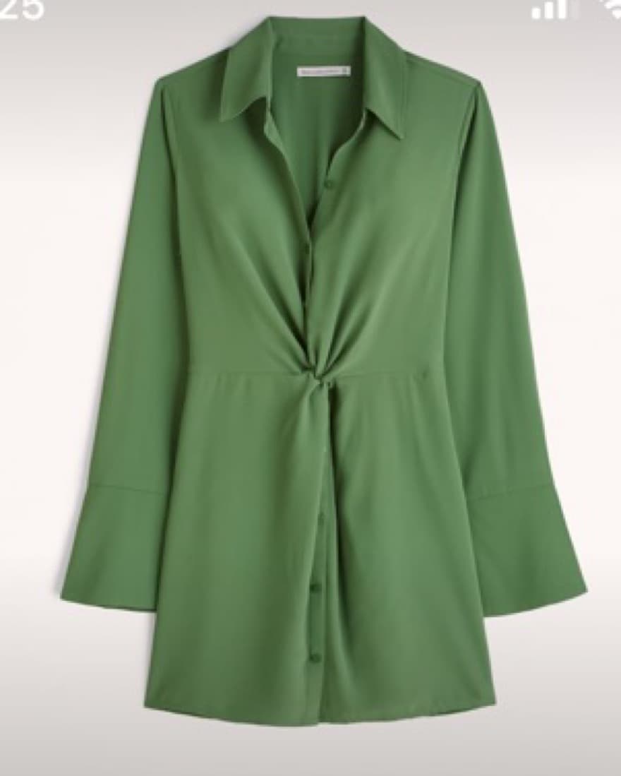 abercrombie twist front green dress - Image 2