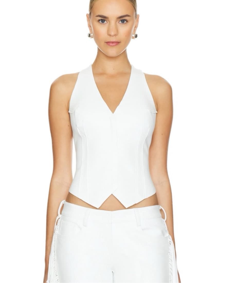 Norma Kamali Fringe Leather Set - Image 2