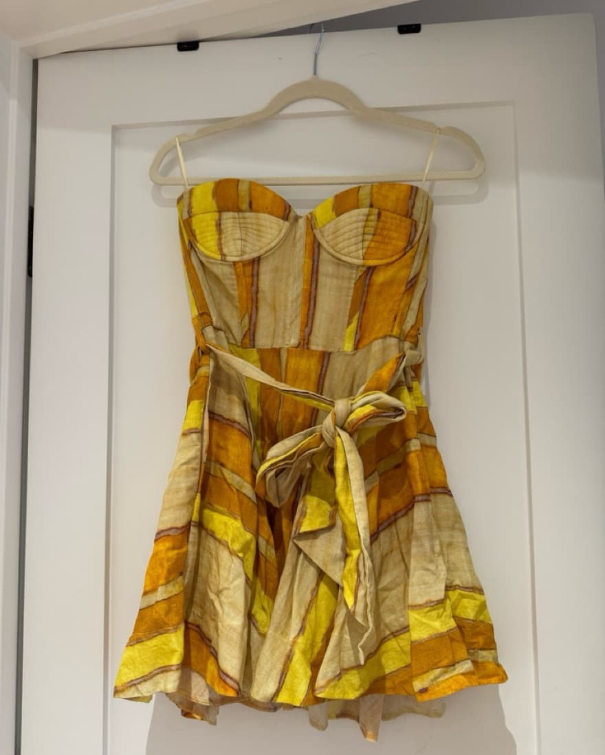 Bardot Striped Strapless Dress - Image 2
