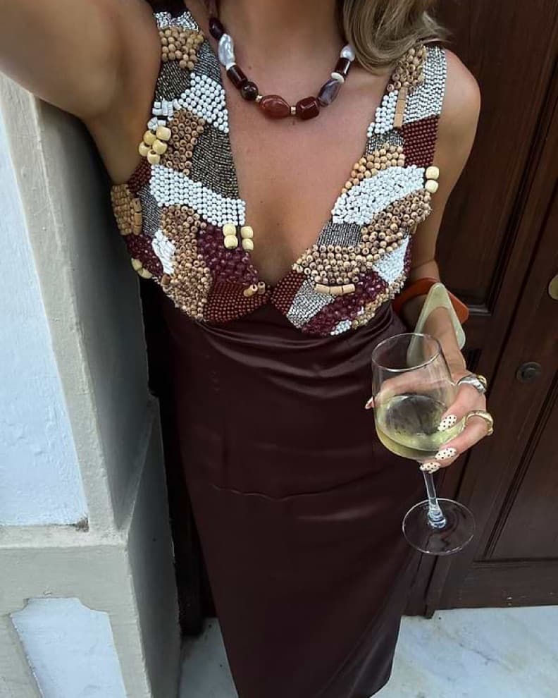 Never Fully Dressed Beaded Maxi Dress - Image 4