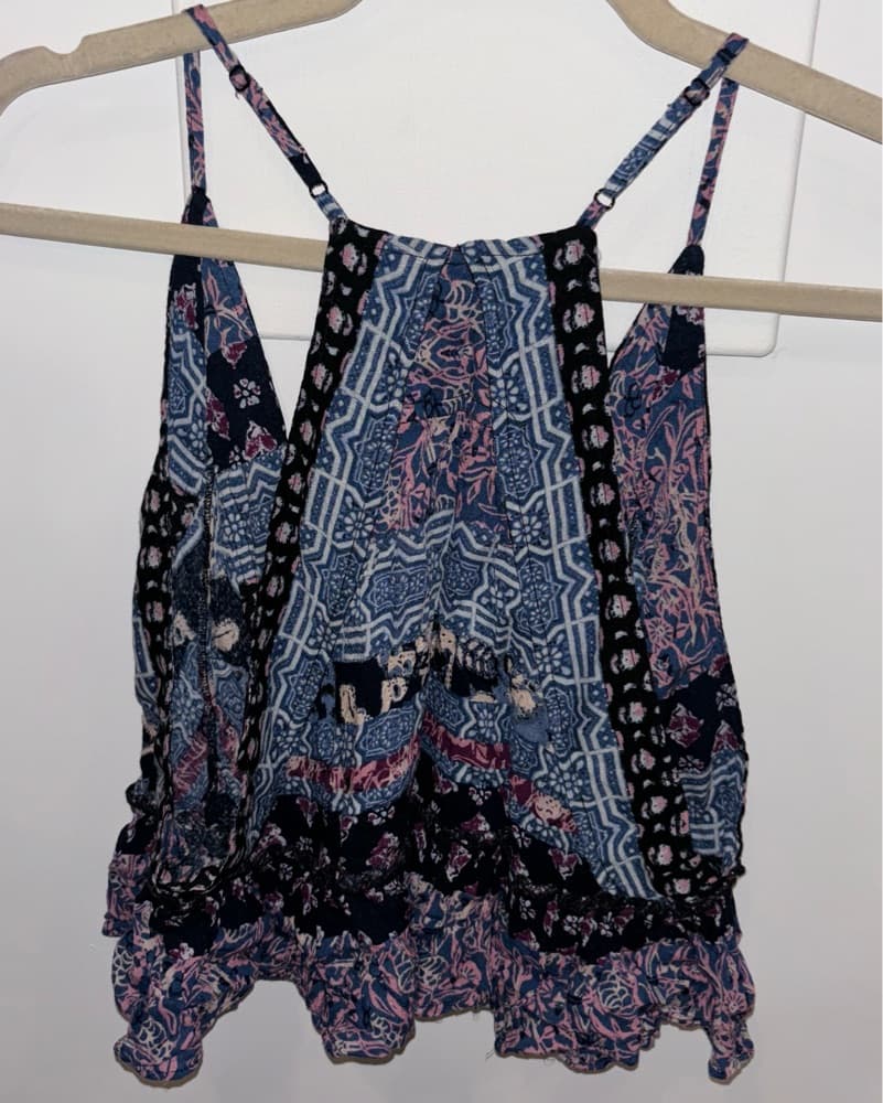 Free People Loose Deep V Crop Top - Image 2
