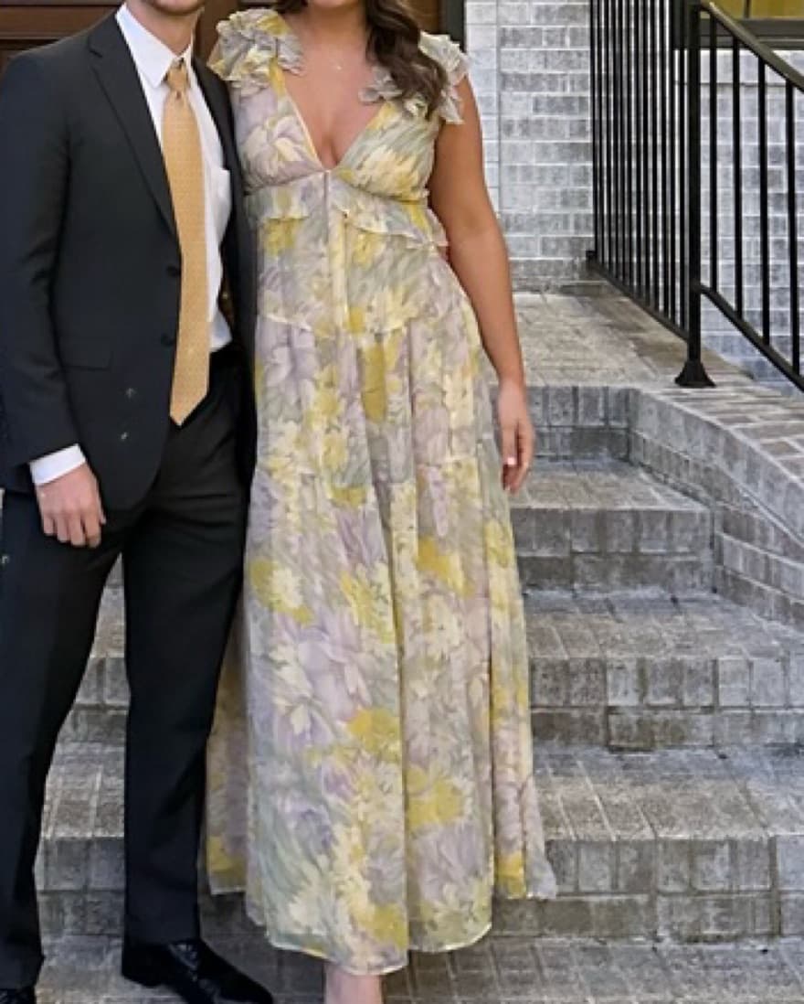 Floral Garden Party Wedding Guest Dress - Image 5