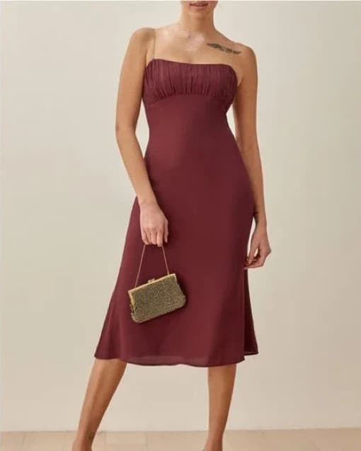Reformation Gray Dress Size 12 - Image 2