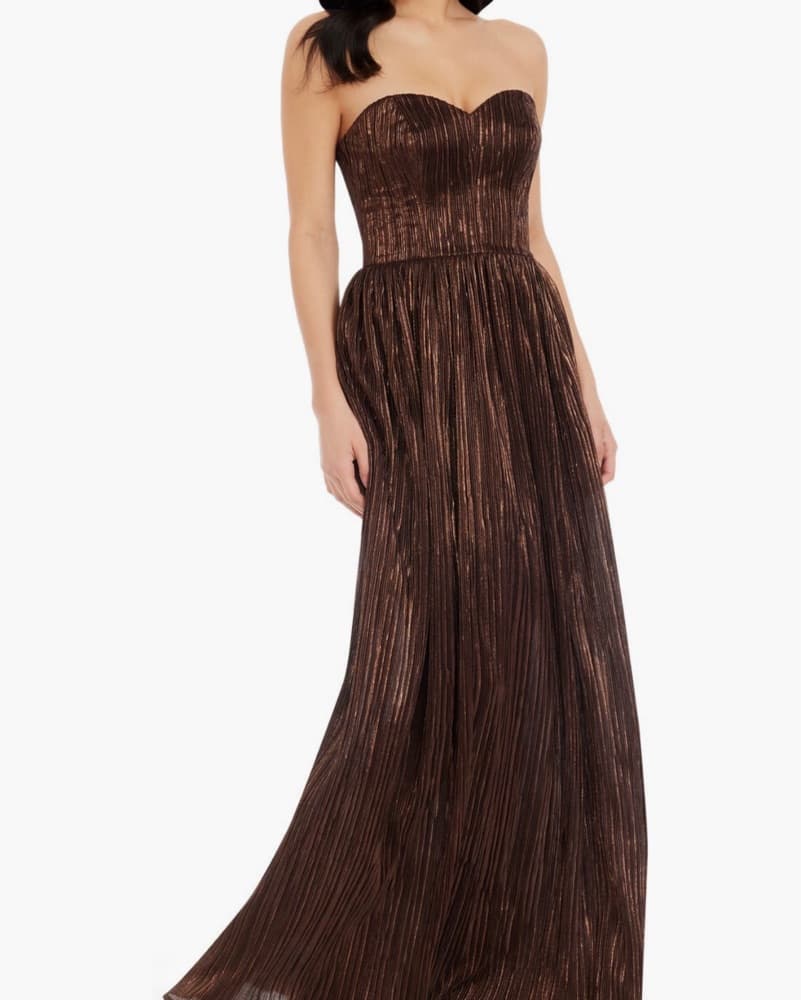 Audrina Shimmer Strapless Gown  - Image 1