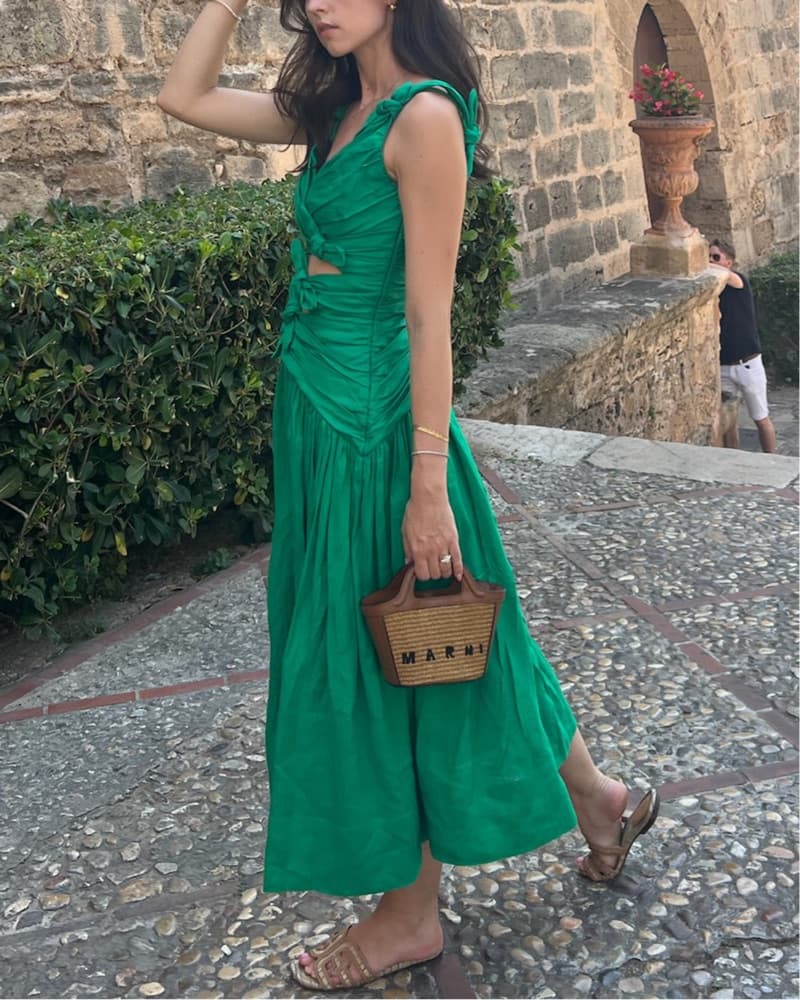 Zimmermann Cutout Linen Midi Dress - Image 2
