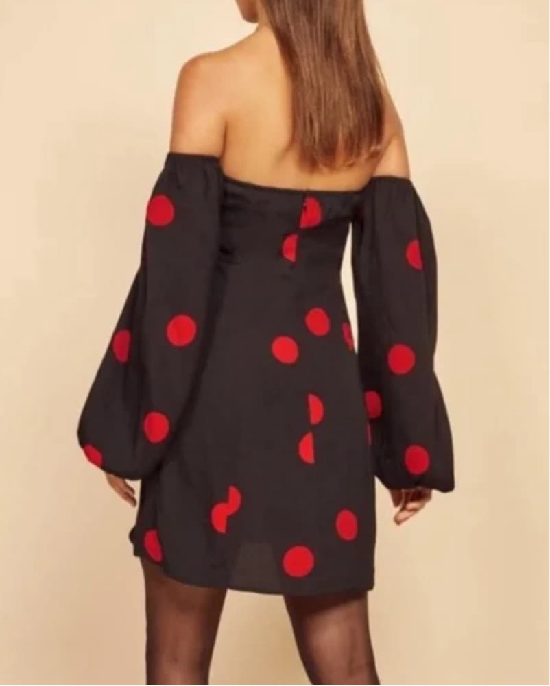 Reformation Roshay Polka Dot Dress - Image 2