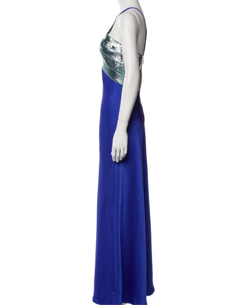 Herve Leger Paris Long Silky Sequin Dres - Image 4