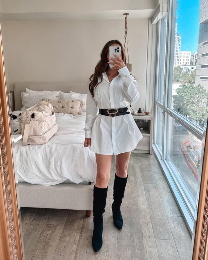 Chic White Shirt Dress - Image 2