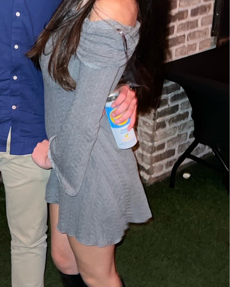 Cozy Sweater Off The Shoulder Dress  - Image 1