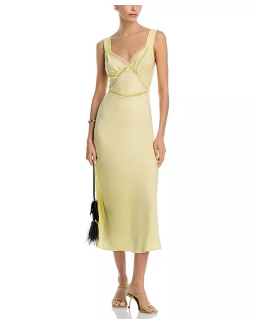 Elegant Yellow Midi Dress - Image 1