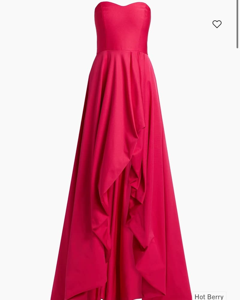 Vibrant Hot Berry Strapless Maxi Dress - Image 2