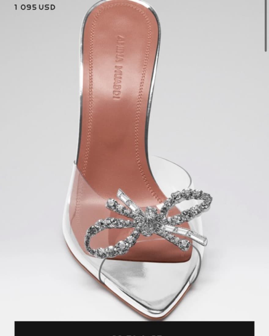 Amina Muaddi Rosie glass slippers - Image 1