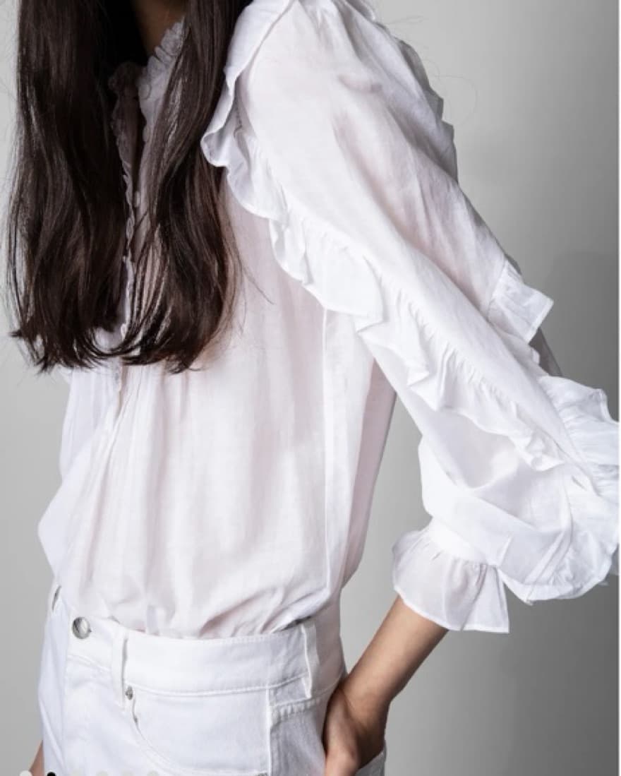Zadig & Voltaire White Puffy Blouse - Image 5