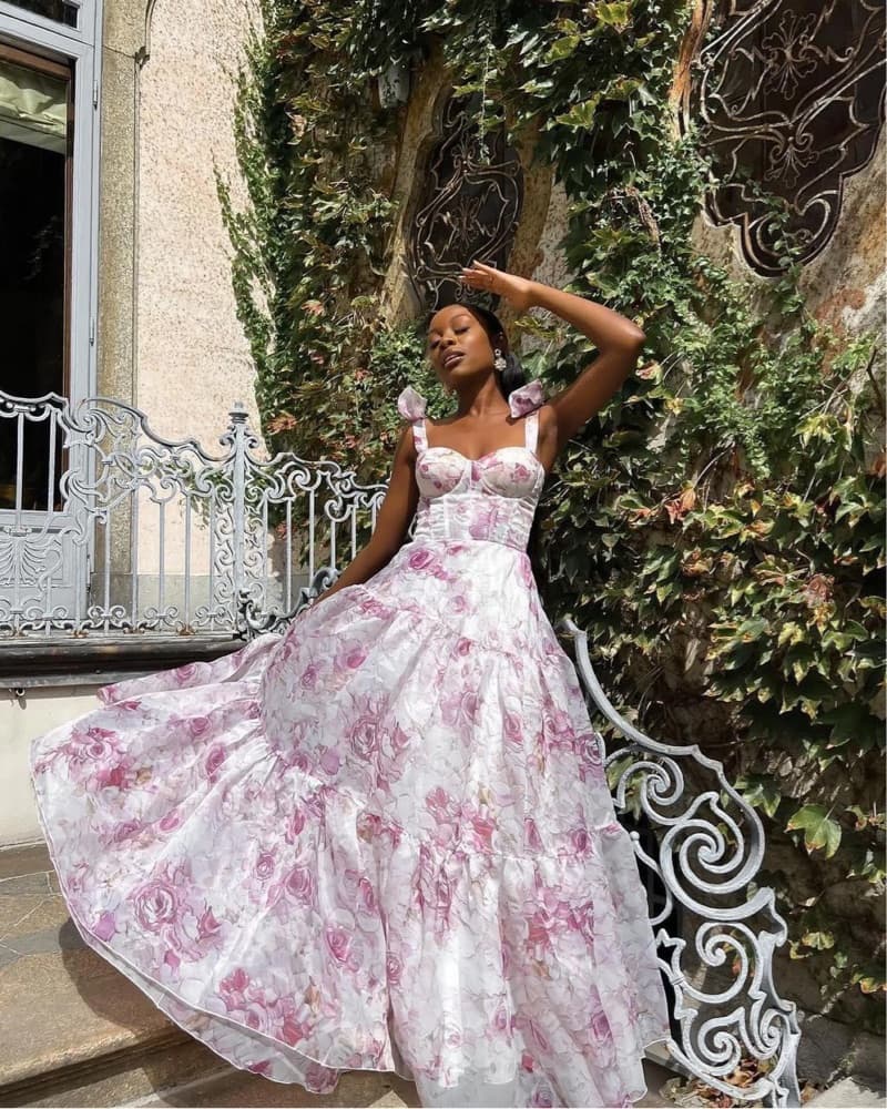 Enchanting Pink Peony Milla Gown - Image 2