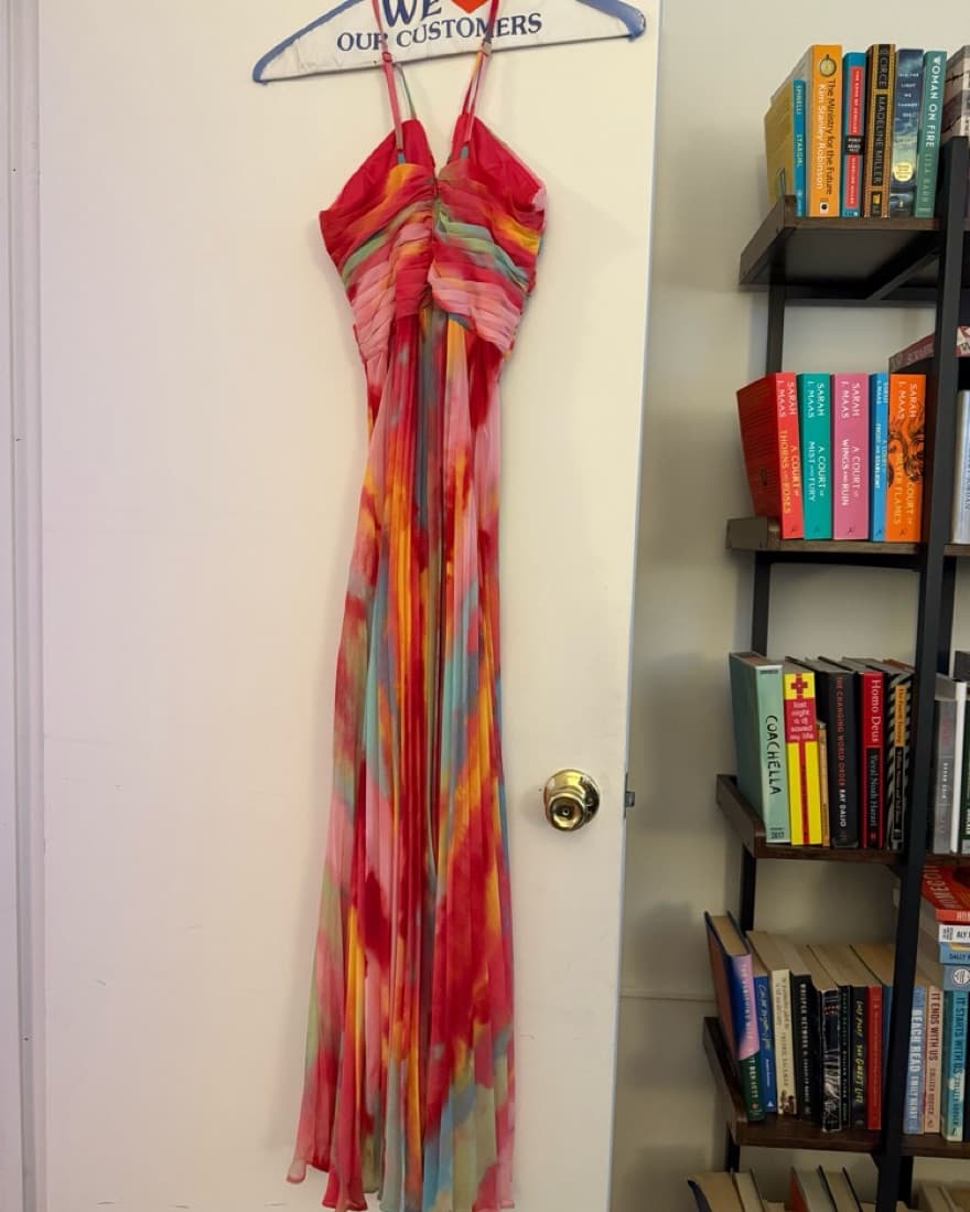 Multicolored Pleated Gown - Image 3