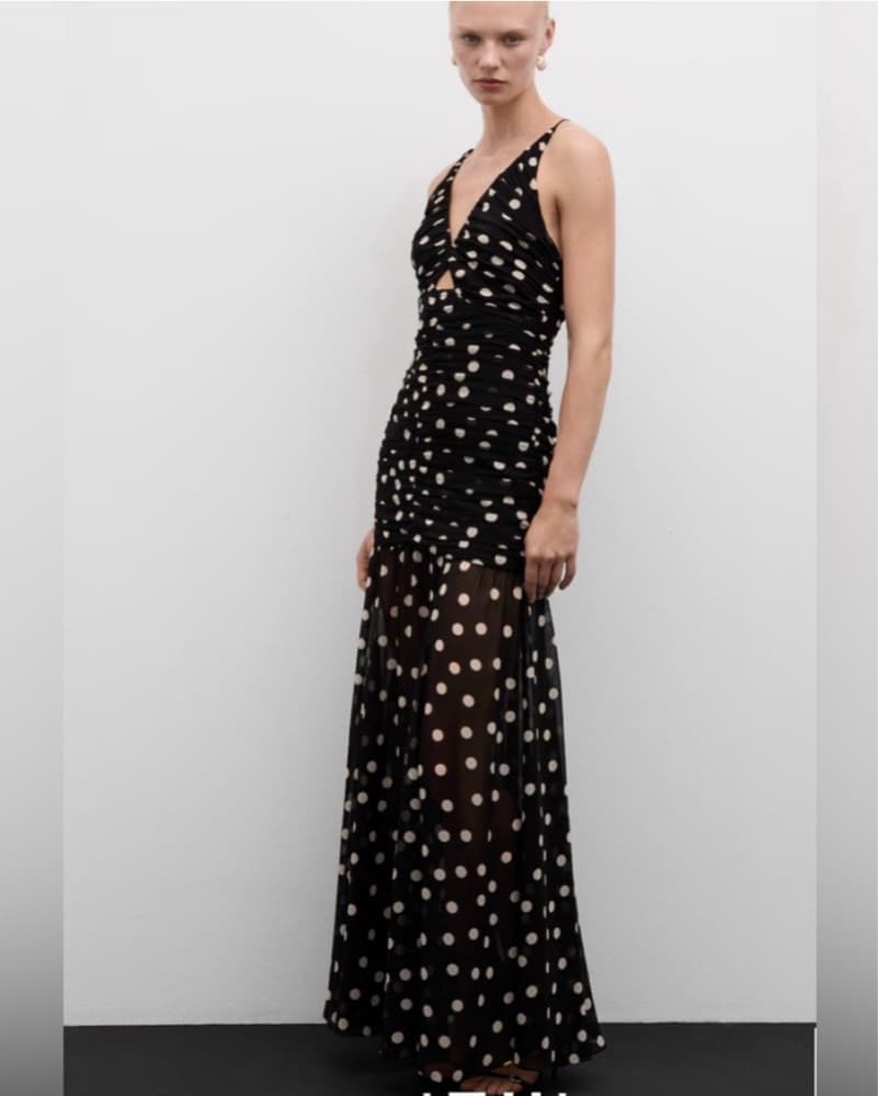Black And White Polka Dot Maxi - Image 1