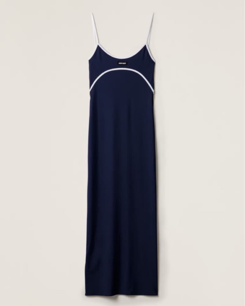 Miu Miu Stretch Jersey Midi Dress - Image 5
