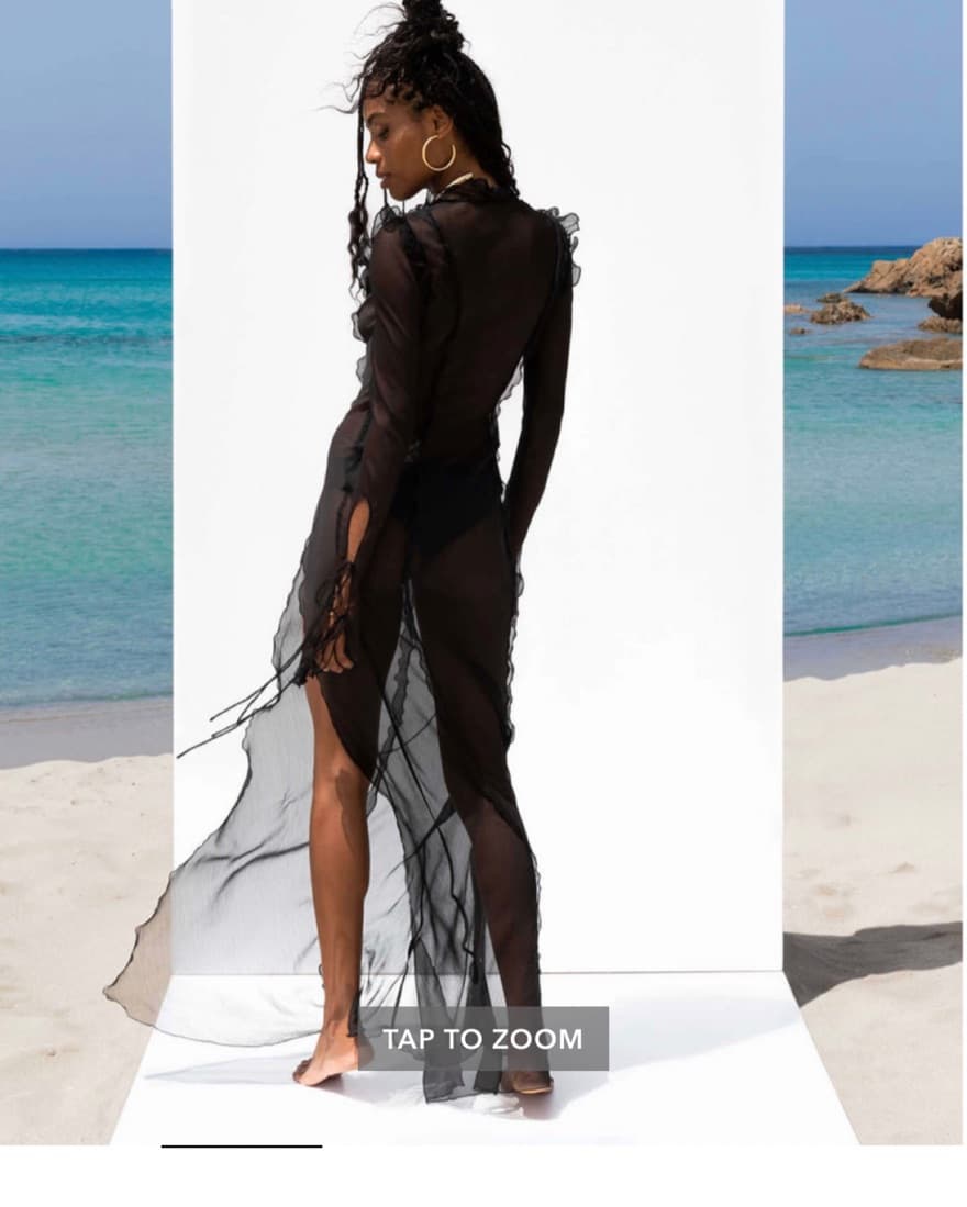 sheer rat and boa dress  - Image 2