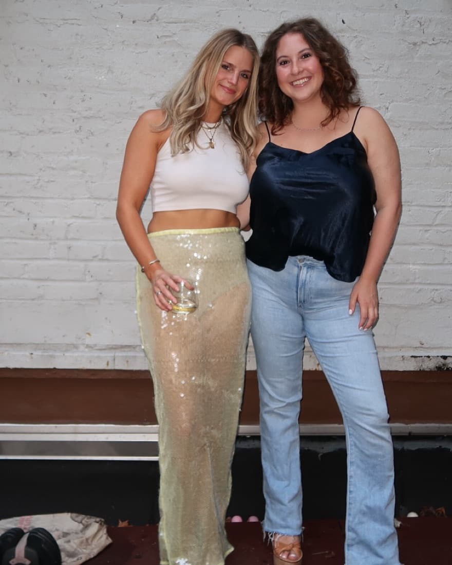 Yellow Sheer Sequin Skirt - Image 2