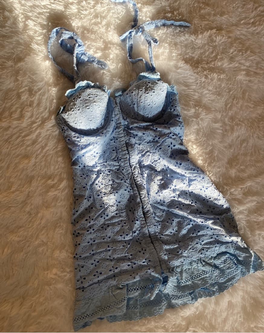 Majorelle Mirabelle Dress Blue - Image 4