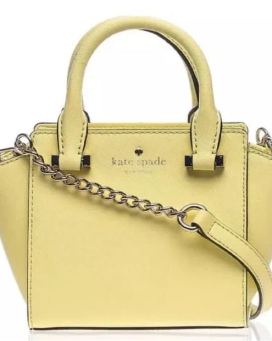 Kate Spade Yellow Mini Crossbody Purse - Image 1