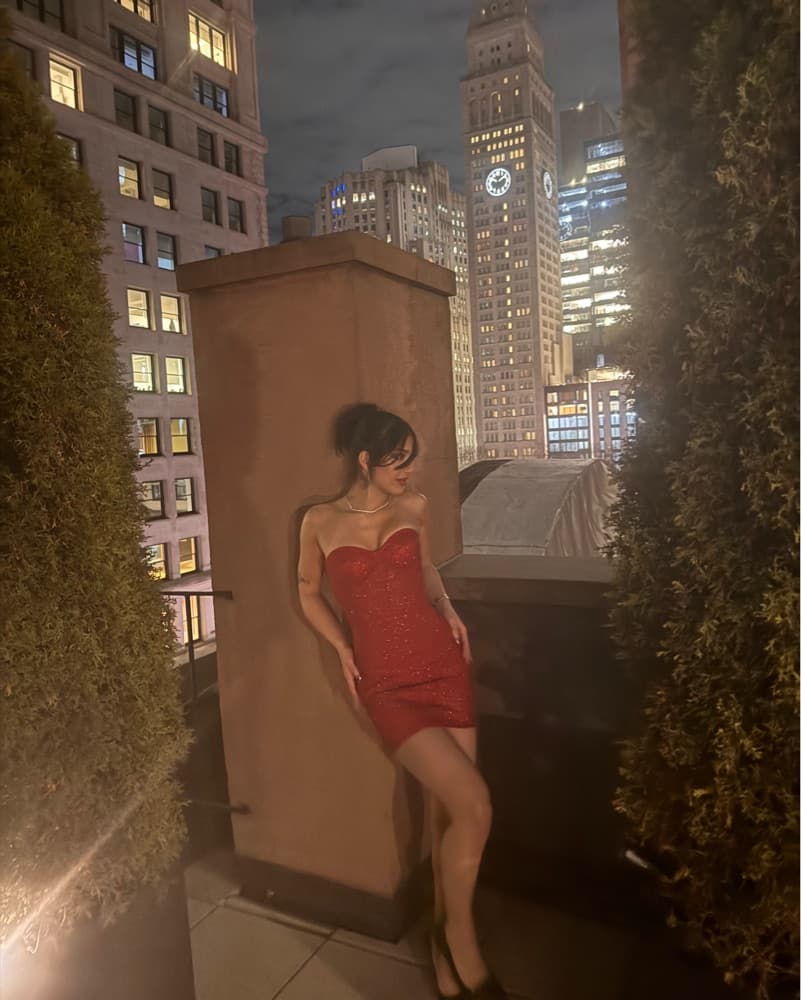 Statnaia Red Strapless Corset Dress - Image 1