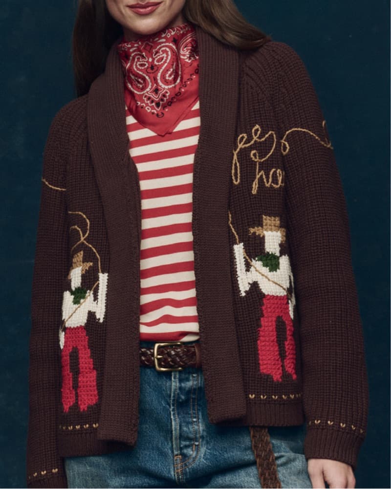 Lasso Lodge Yeehaw Cowboy Cardigan  - Image 3
