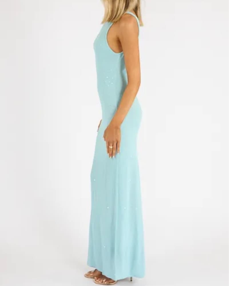 Miche Maxi Dress in Blue Sequin - Image 2