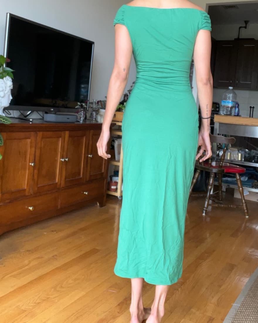 Reformation Jamen Dress Kelly Green  - Image 3