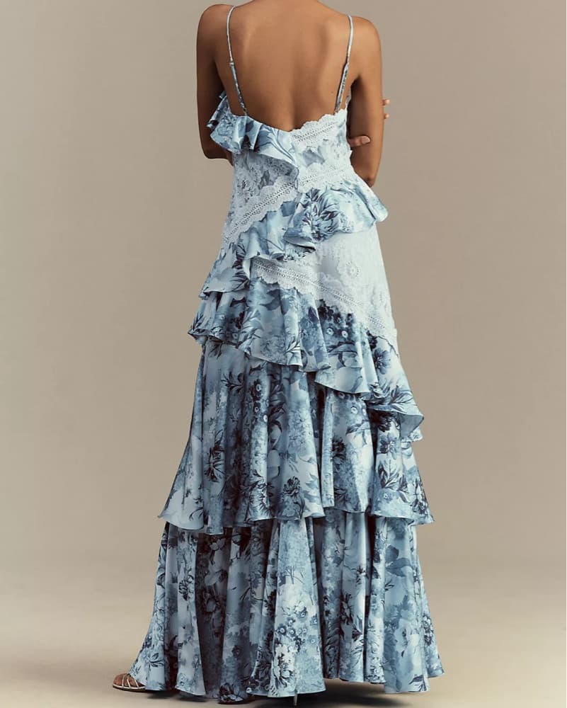 BHLDN Elora Ruffle Lace Maxi Dress - Image 2